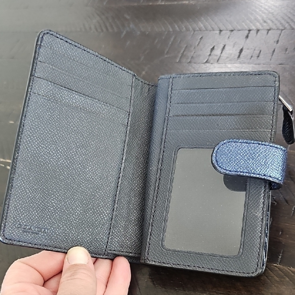 Coach Metallic Blue Women's Wallet - Picture 5 of 8